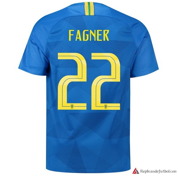 Camiseta Seleccion Brasil Segunda equipación Fagner 2018 Azul